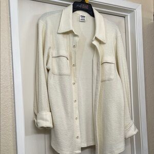 Victoria's Secret Cream Button-Down Shirt